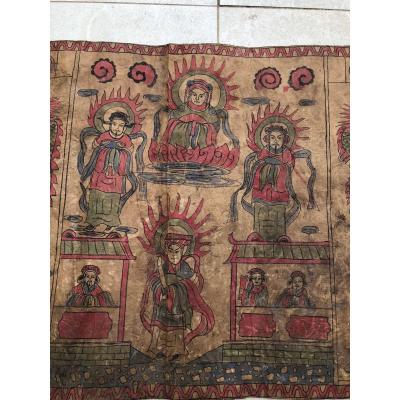 Long Roll Yao Ritual Painting On Burma Murier Paper