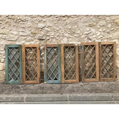 English Colonial Teak House Windows, Burma