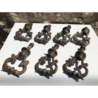 7 Burma Bronze Colonial House Handles