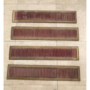 Series Of 4 Colonial Woodwork, Polychrome Wood, Bali, Indonesia.