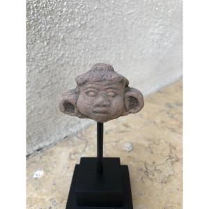 Head Terracotta Figure, Kingdom Of Majapahit, 13th / 16th Century Indonesia.