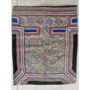 Embroidered Baby Carrier, Traditional Hmong Costume, Burma.