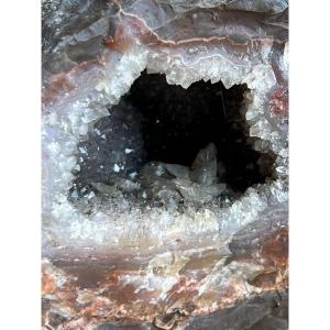 Pair Of Geode Stones With Rock Crystals