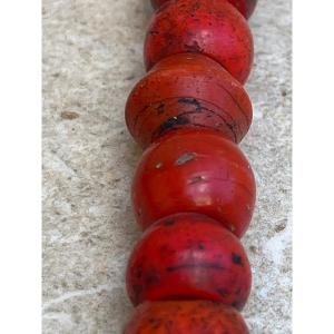 Hunter's Collar, Red Glass Pate And Konyak Ethnic Claw, Nagaland