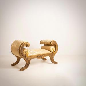 Baroque Roman Bench, France, Late 18th Century
