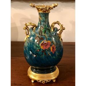 A Japoniste Impressionist Ceramic Vase
