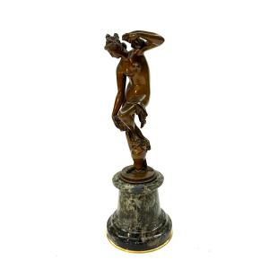 Bronze Statuette - Venus At The Bath - Jean De Bologne - 19th Century