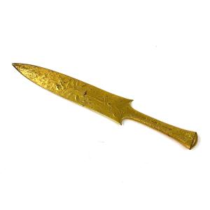 Large Paper Knife - Gilt Bronze - Barbedienne - Levillain - 19th Century