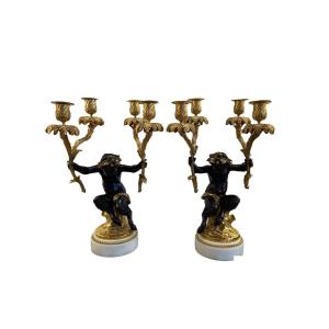 Pair Of Napoleon III Candelabra