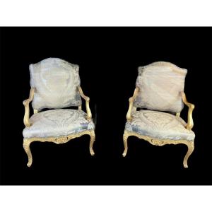 Pair Of Louis XV Armchairs