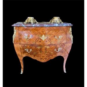 Louis XV Commode With Floral Marquetry