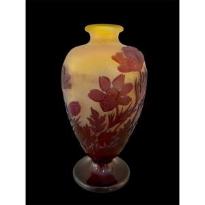 Gallé Vase With Floral Decoration