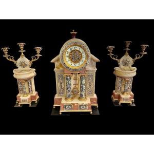 Onyx And Bronze Garniture