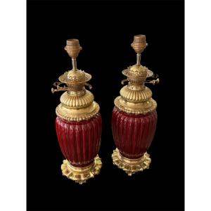 Pair Of Oil Lamps