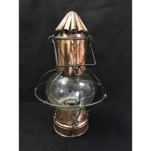 Nineteenth Century Copper Marine Lamp