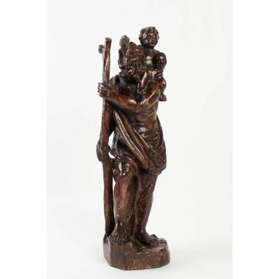 Carved Wood Representative Saint Christopher XVIII
