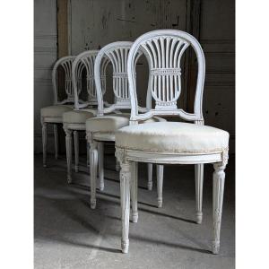 Set Of 4 Louis XVI Style Chairs