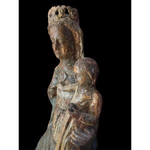 Crowned Madonna With Child - île De France Ca. 1340/1360