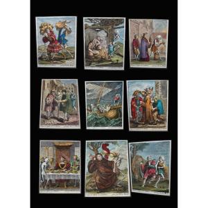 Memento Mori (1780), 9 Engravings Watercolour - By Christian Von Mechel