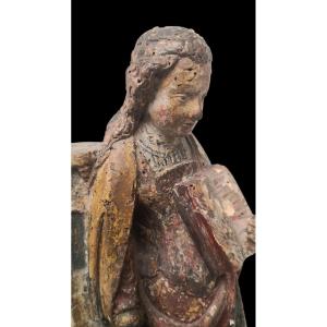 Late Gothic Sculpture (early 16th Century) In Walnut - Presumably Flanders