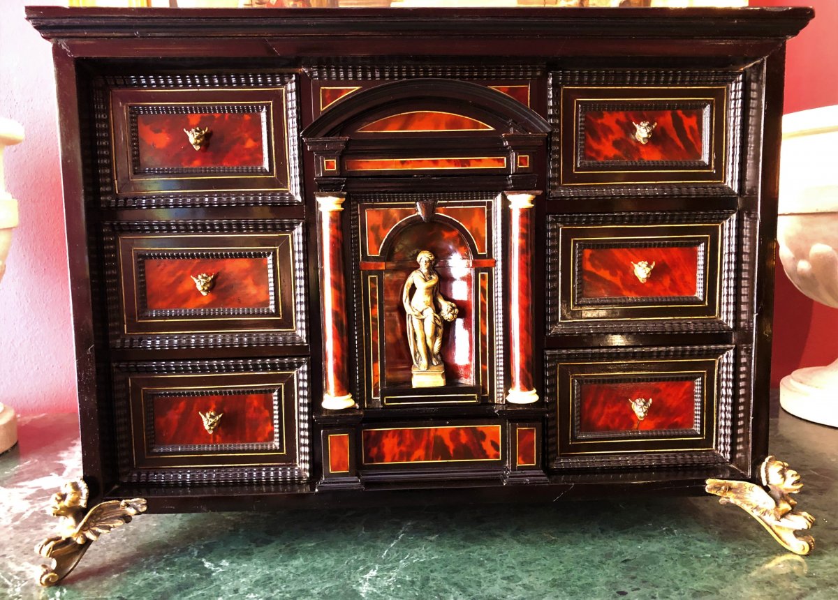 Cabinet à Poser , Epoque XVII Siècle-photo-2