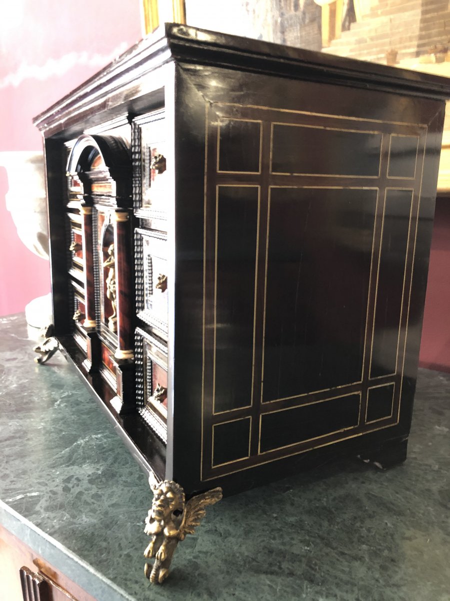 Cabinet à Poser , Epoque XVII Siècle-photo-4