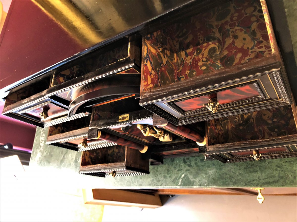 Cabinet à Poser , Epoque XVII Siècle-photo-1