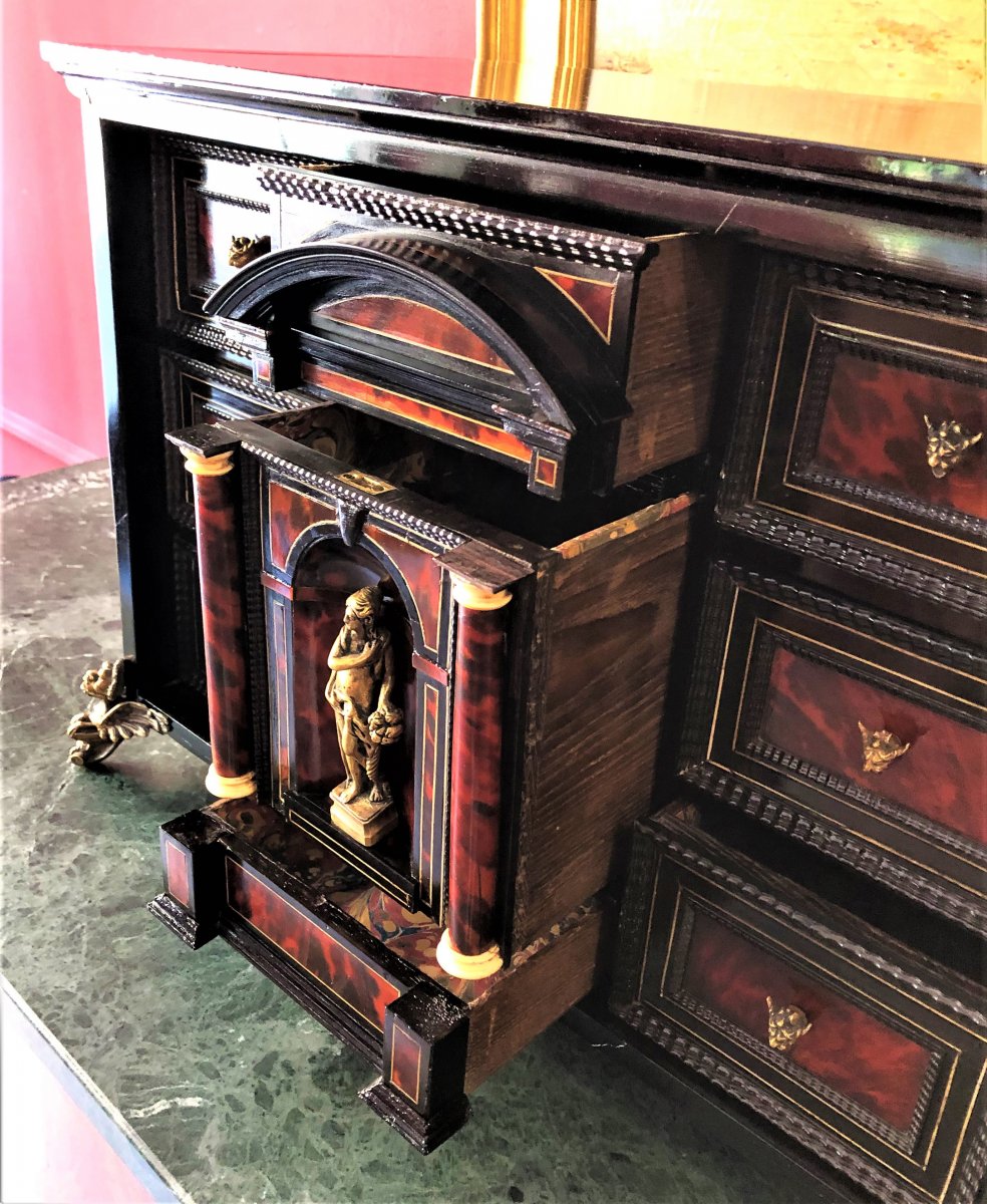 Cabinet à Poser , Epoque XVII Siècle-photo-2