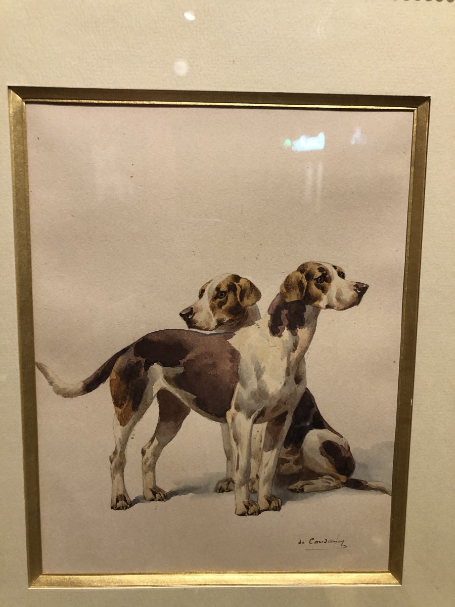 Aquarelle Deux Chiens Collection Patrick Louis Vuitton-photo-2