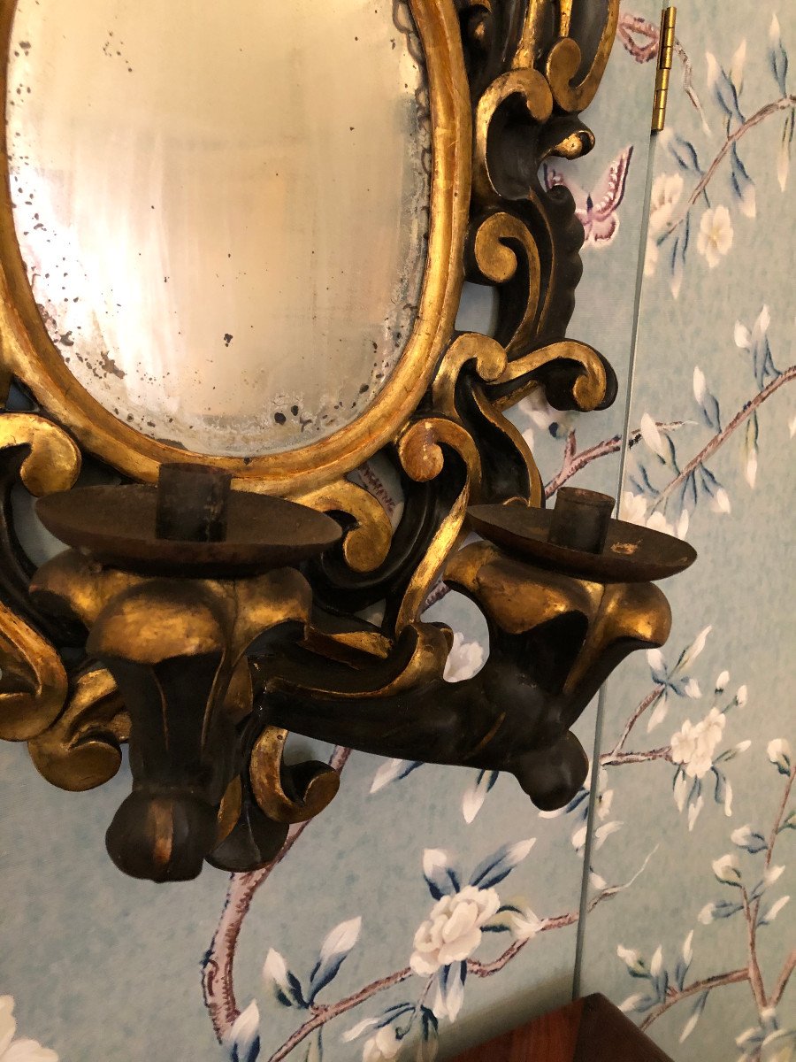 Miroir d'Appliques Romain à  2 Bras De Lumière-photo-3