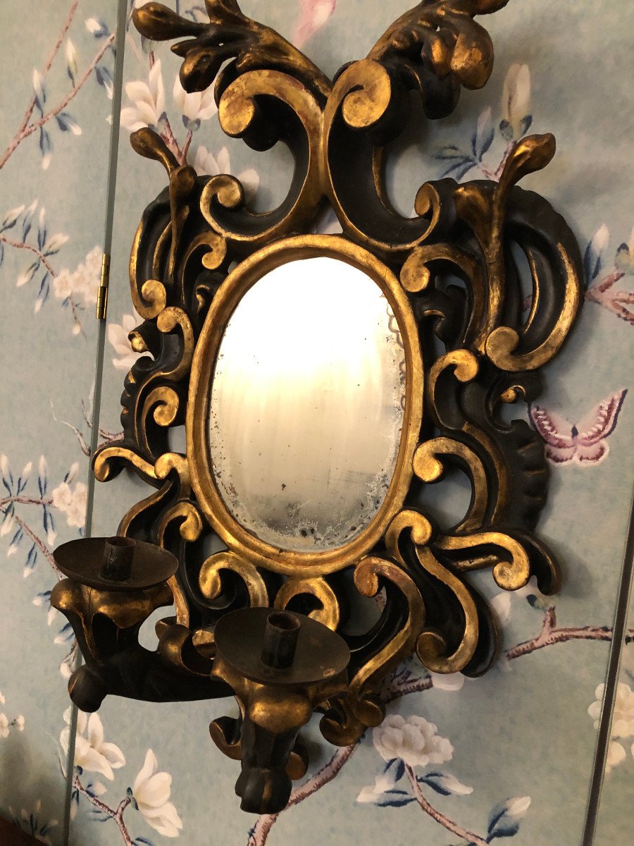 Miroir d'Appliques Romain à  2 Bras De Lumière-photo-1