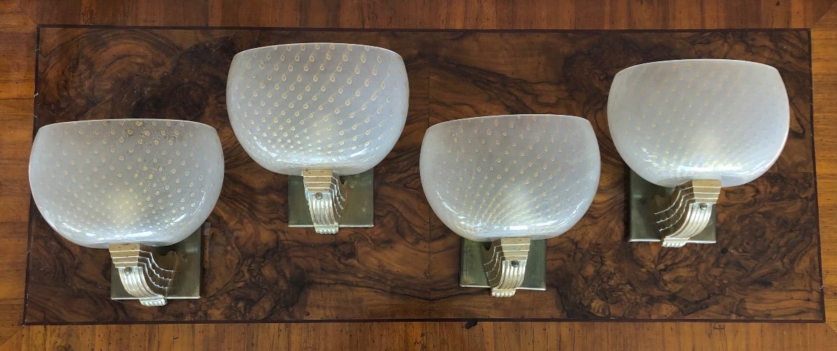 serie di quattro appliques anni 40 decò
