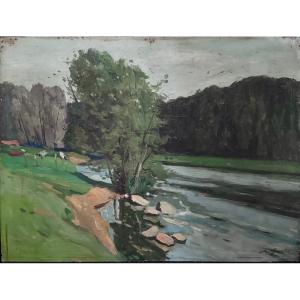Banks Of The Loire, Circa 1930, Signed 