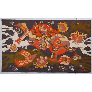 Tapestry After A Cartoon By Huguette Pinchede 