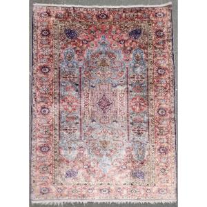 Turkish Silk Carpet From The Kayseri Region