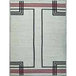 Contemporary Kilim In The Art Deco Style 