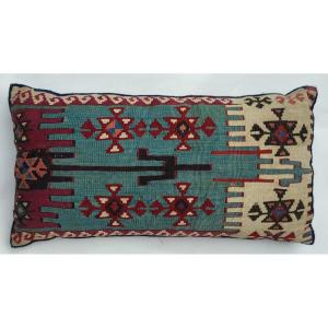 Cushion Made From A Fragment Of An Aleppo Kilim