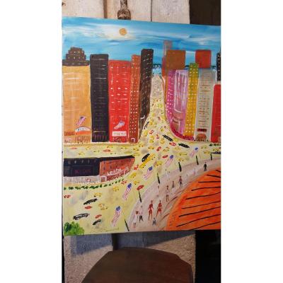Painting Contemporary: New York View By J.wallis