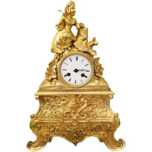 Empire Clock Gilt Bronze Restoration Wire Movement Circa 1820
