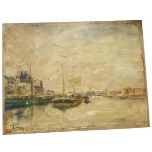 Galien Laloue Signed Dupuy Marine Watercolor