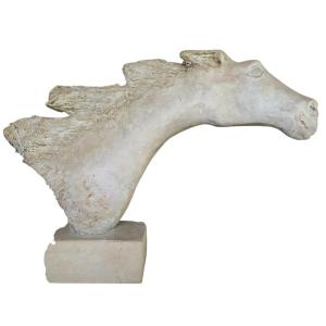 Huge Plaster Horse Head From The Workshop 