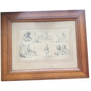 Studies Of Signed Drawings 1830 Signature To Decipher 