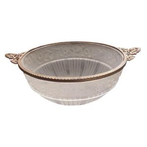 Daum Lorraine Nancy Glass Paste Cup With Gilt Bronze Frame 