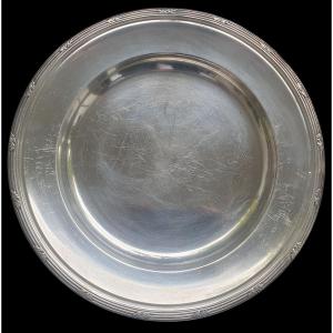 Large Dish From Christofle, Diameter 34.5 Cm 