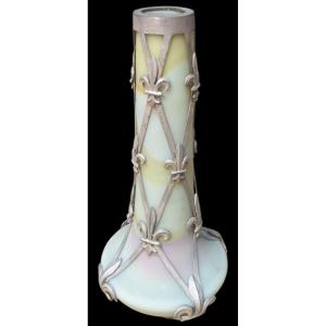 Sèvres Marbled Crystal Vase Circa 1890