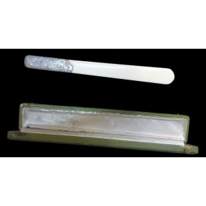 Art Nouveau Letter Opener With Solid Silver Handle In Its Box