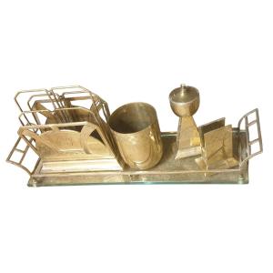 Wmf Gilt Bronze Desk Set Circa 1900 Art Deco 