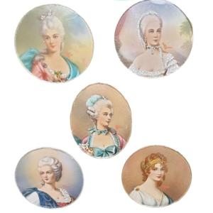 5 Miniature Watercolor And Gouache Paintings 