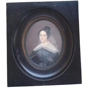 Miniature By Charles Berny d'Ouvillé, Signed Berny, 19th Century 