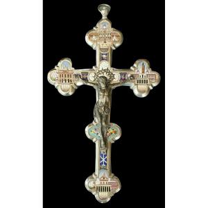 Grand Tour Christ Micro Mosaic Large Cross Christ